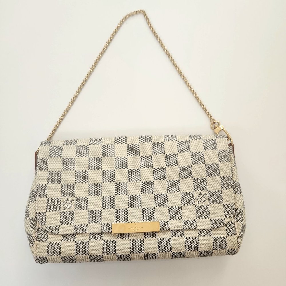 LOUIS  VUITTON Favorite MM Damier Azur Handbag  💎Authentic✨